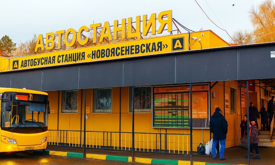 Вход на автовокзал Новоясеневская Москва